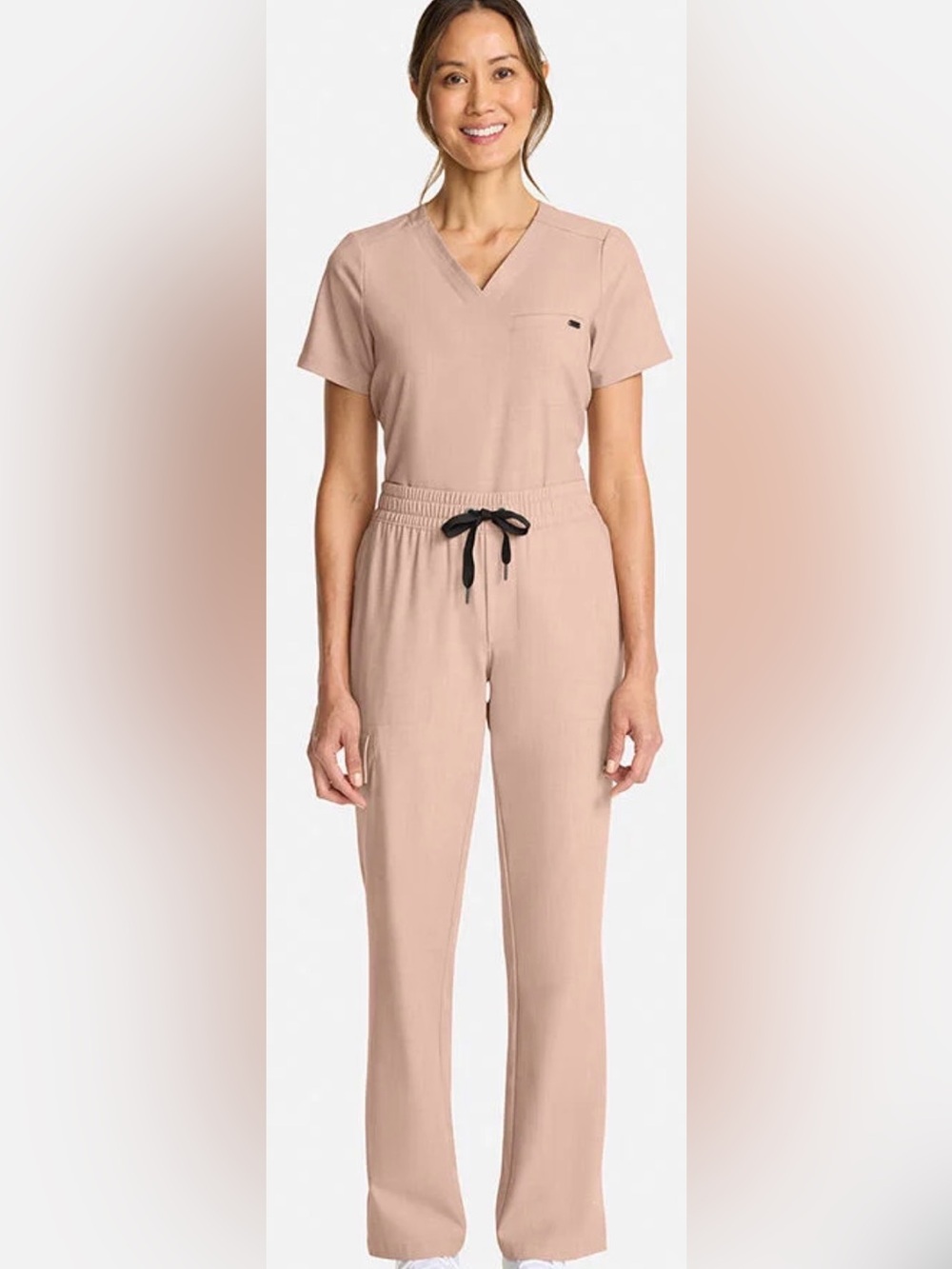 🩺 Healing Hands Scrubs Set Medium Drawstring Wide Leg Flare Pants NWT
